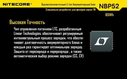 Розширений акумуляторний блок Nitecore NBP52 (для ліхтарів TM серії)