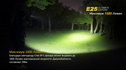 Кишеньковий ліхтар Fenix E25UE, сірий, XP-L V5, 187 лм.