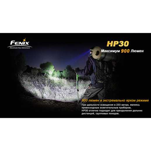Налобний ліхтар Fenix HP30 XM-L2 сірий