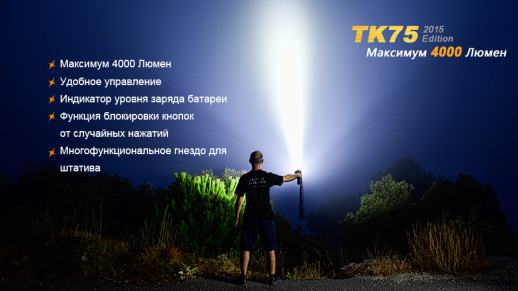 Тактичний ліхтар Fenix TK75 (2015) Cree XM-L2 (U2)