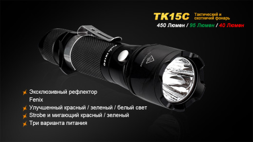Тактический фонарь Fenix TK15C Cree XP-G2 R5