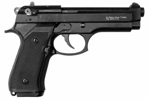 Пистолет стартовый Retay Mod92 9мм black (S140233B)