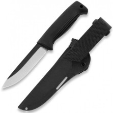 Нож Peltonen M07, без покрытия, черный