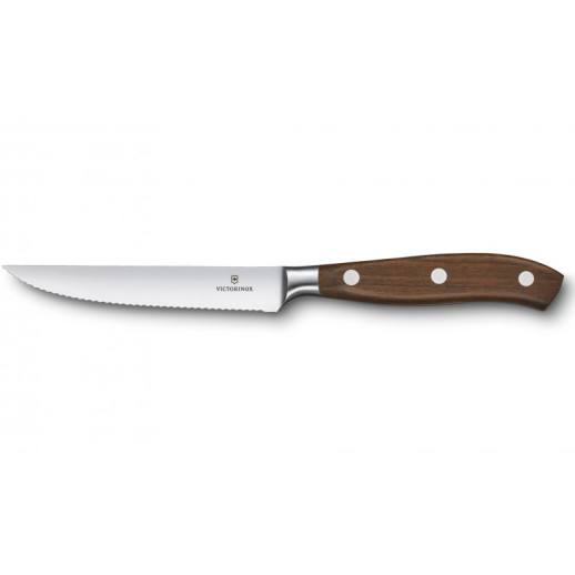 Кухонный нож Victorinox Grand Maitre Wood Steak 12 см волн. с дерев. ручкой (GB)