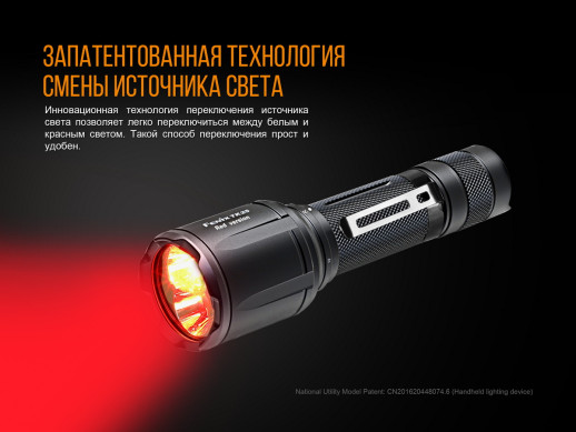 Тактический фонарь Fenix TK25 Red XP-G2, черный 