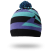 Водонепроницаемая шапка DexShell,  голубая с помпоном (DH352-BS)
