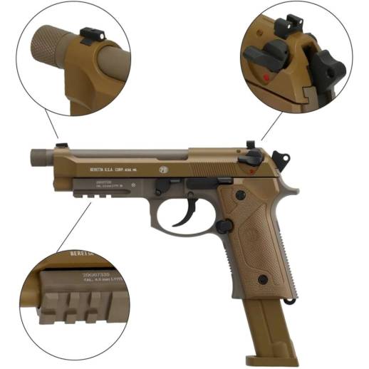 Пневматический пистолет Beretta M9A3FDE Blowback кал. 4,5 мм (с затворной задержкой) (5.8347)