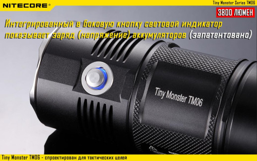 Тактический фонарь Nitecore TM06, 3800 люмен