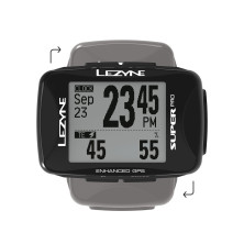 Комп'ютер Lezyne SUPER PRO GPS HR /ProSC LOADED y14 чорний