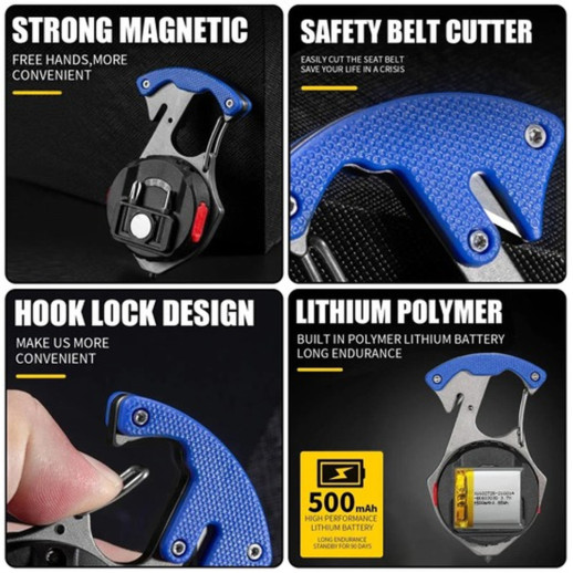 Ліхтар Police MULTIFUNCTIONAL W5143-COB, multitool, Li-Ion акумулятор, магніт, карабін, викрутка, ЗП Type-C