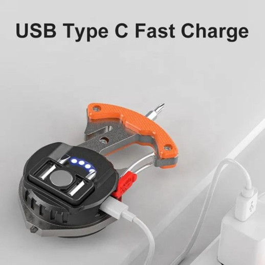 Ліхтар Police MULTIFUNCTIONAL W5143-COB, multitool, Li-Ion акумулятор, магніт, карабін, викрутка, ЗП Type-C