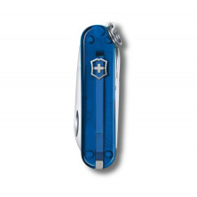 Нож-брелок Victorinox Classic SD Transparent Colors Deep Ocean (0.6223.T2G) 7 функций, 58 мм, Gift Box
