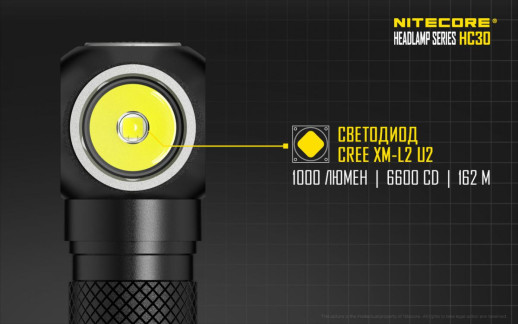 Ліхтар налобний Nitecore HC30 Cree XM-L2 U2