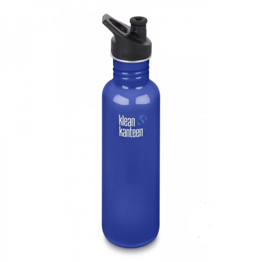 Спортивна пляшка для води Klean Kanteen Classic Sport Cap 800 мл-синя