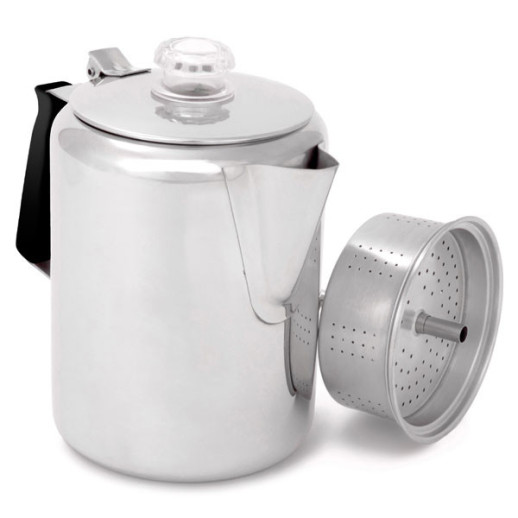 Кавоварка GSI Outdoors Glacier Stainless 9 Cup Perc