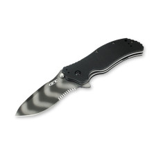 Ніж папка Zero Tolerance G - 10 Black /Tiger Stripe, зубчаста, 0350tsst