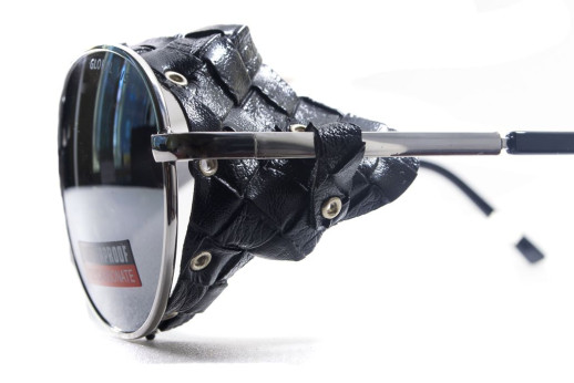 Окуляри Global Vision Aviator-5 (silver mirror) дзеркальні чорні
