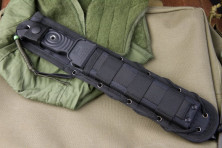 Ніж Kizlyar Supreme Vendetta чорний, сталь AUS8, чорні піхви