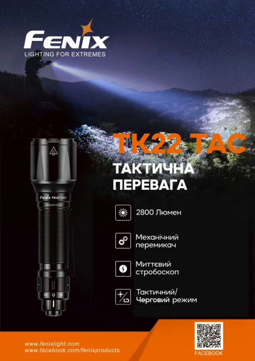 Ліхтар ручний Fenix TK22TAC (відкрита/ пошкоджена упаковка)