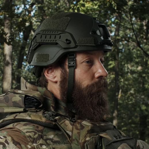 Кевларовий шолом Ukrarmor Mich 2000 Team Wendy. Рівень захисту NIJ IIIA Олива