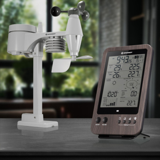 Метеостанція Bresser Weather Center 5-in-1 WTW, коричнева, (7002512)
