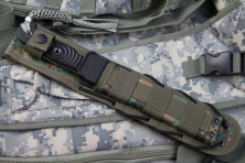 Ніж Kizlyar Supreme Vendetta сатин, сталь AUS8, Камо піхви