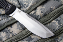 Ніж Kizlyar Supreme Vendetta сатин, сталь AUS8, Камо піхви
