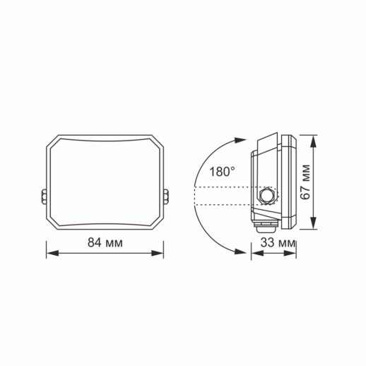 Прожектор VIDEX F3 10W 5000K 220V Black (VLE-F3-0105B)