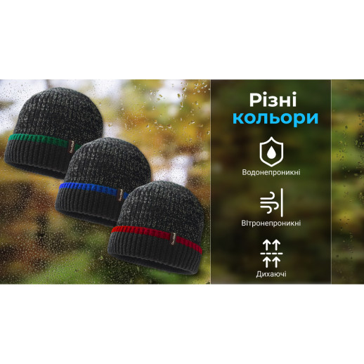 Шапка водонепроникна Dexshell Cuffed Beanie, DH353RED S-M