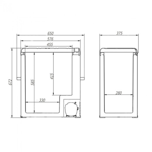 Портативний холодильник Brevia 75L (Компресор LG)