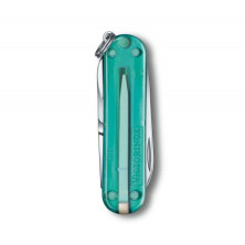 Нож-брелок Victorinox Classic SD Transparent Colors Tropical Surf(0.6223.T24G) 7 функций, 58 мм, Gift Box