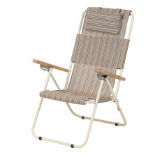 Складне крісло-шезлонг Vitan ясен, d 20мм (текстилен Бежева смуга)