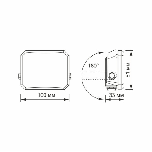 Прожектор VIDEX F3 20W 5000K 220V Black (VLE-F3-0205B)