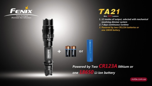Ліхтар Fenix TA21 Cree XR-E LED Premium Q5
