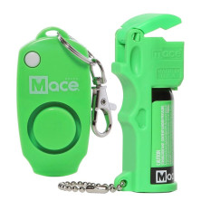 Набір Mace: особистий сигнальний брелок + кишеньковий перцевий балончик 12 г, зелений
