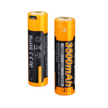 Акумулятор 18650 Fenix 3500 mAh ARB-L18-3500u micro-usb (подряпини на мінусі, розкритий блістер)
