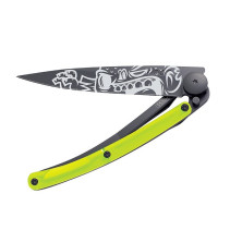 Ніж татуювання deejo Чорна 37 г, жовта,