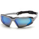 Окуляри Pyramex Highlander Silver (ice blue mirror) дзеркальні сині в сріблястій оправі