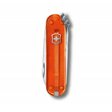 Нож-брелок Victorinox Classic SD Transparent Colors, Fire Opal (0.6223.T82G) 7 функций, 58 мм, Gift Box