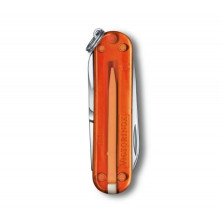 Нож-брелок Victorinox Classic SD Transparent Colors, Fire Opal (0.6223.T82G) 7 функций, 58 мм, Gift Box