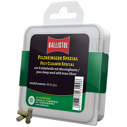 Патч для чищення Ballistol повстяний спеціальний калібр 9 мм 60шт / уп (23219)