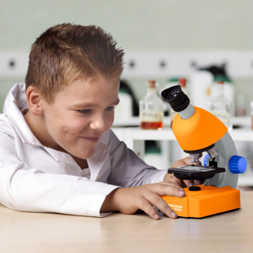 Мікроскоп Bresser Junior 40x-640x, Помаранчевий, (8851301)