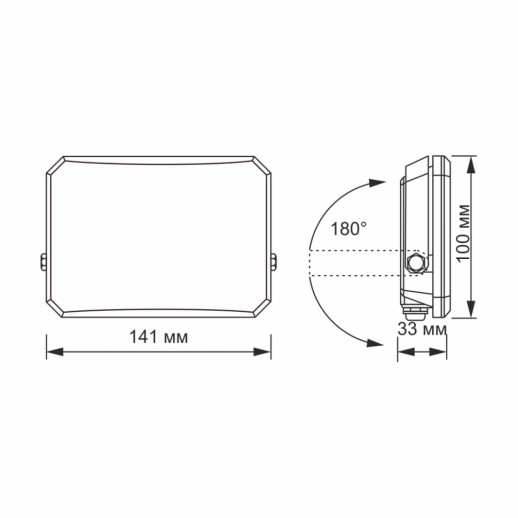Прожектор VIDEX F3 30W 5000K 220V Black (VLE-F3-0305B)