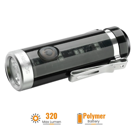 Ліхтар Sofirn SC02 Mini, 320 люмен, сталевий (відкрита / пошкоджена упаковка)