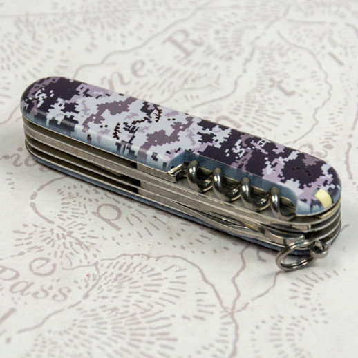 Складаний ніж Victorinox HUNTSMAN ARMY Піксель синій з черв. Лого 1.3713.3.W3943p