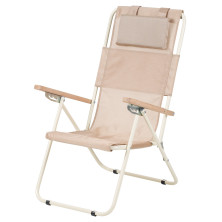 Складне крісло-шезлонг Vitan ясен, d 20мм (текстилен золотистий)