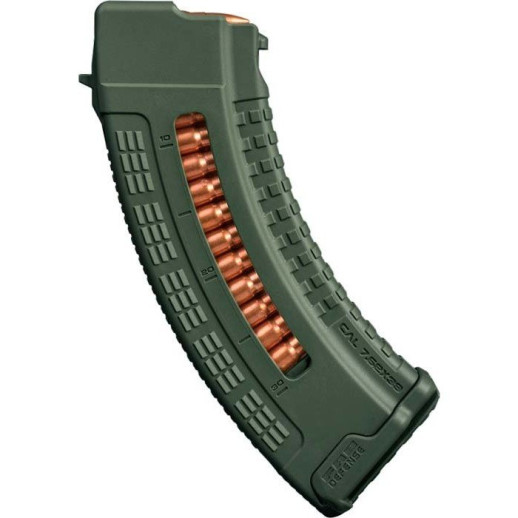 Магазин FAB Defense 762х39 полімерний із вікном olive drab (umagakr30g)