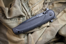 Ніж Kizlyar Supreme Biker-X Чорний титан, сталь D2