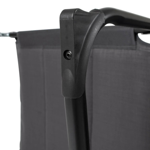Ліжко розкладне Bo-Camp Sun Lounger With Sunscreen 5 Positions Grey (1304492)