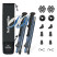 Комплект із п'ятисекційних складаних трекінгових палиць Naturehike CNK2450DS013 Gale Pro, 115-135 см, 2 шт, сині